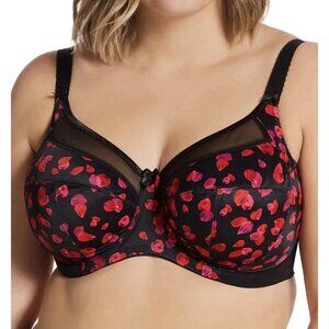 Goddess Kayla Underwire Bra Size 44DD Dark Romance Valentine Black Red NEW